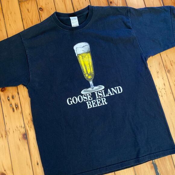 Vintage Early Y2K Goose Island IPA Goose Down XL Graphic Tee - Picture 5 of 5
